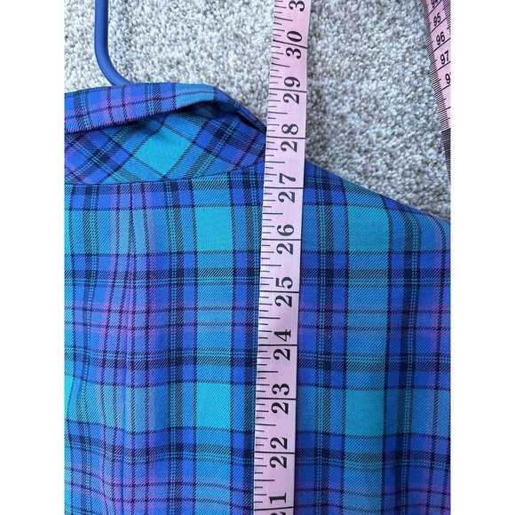 Vintage Pendleton One Button Green Blue Blazer Women’s Size 14 - Picture 8 of 8